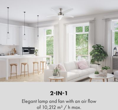 Ventilateur KLARSTEIN Bolero - 2 En 1 - 55W - Blanc