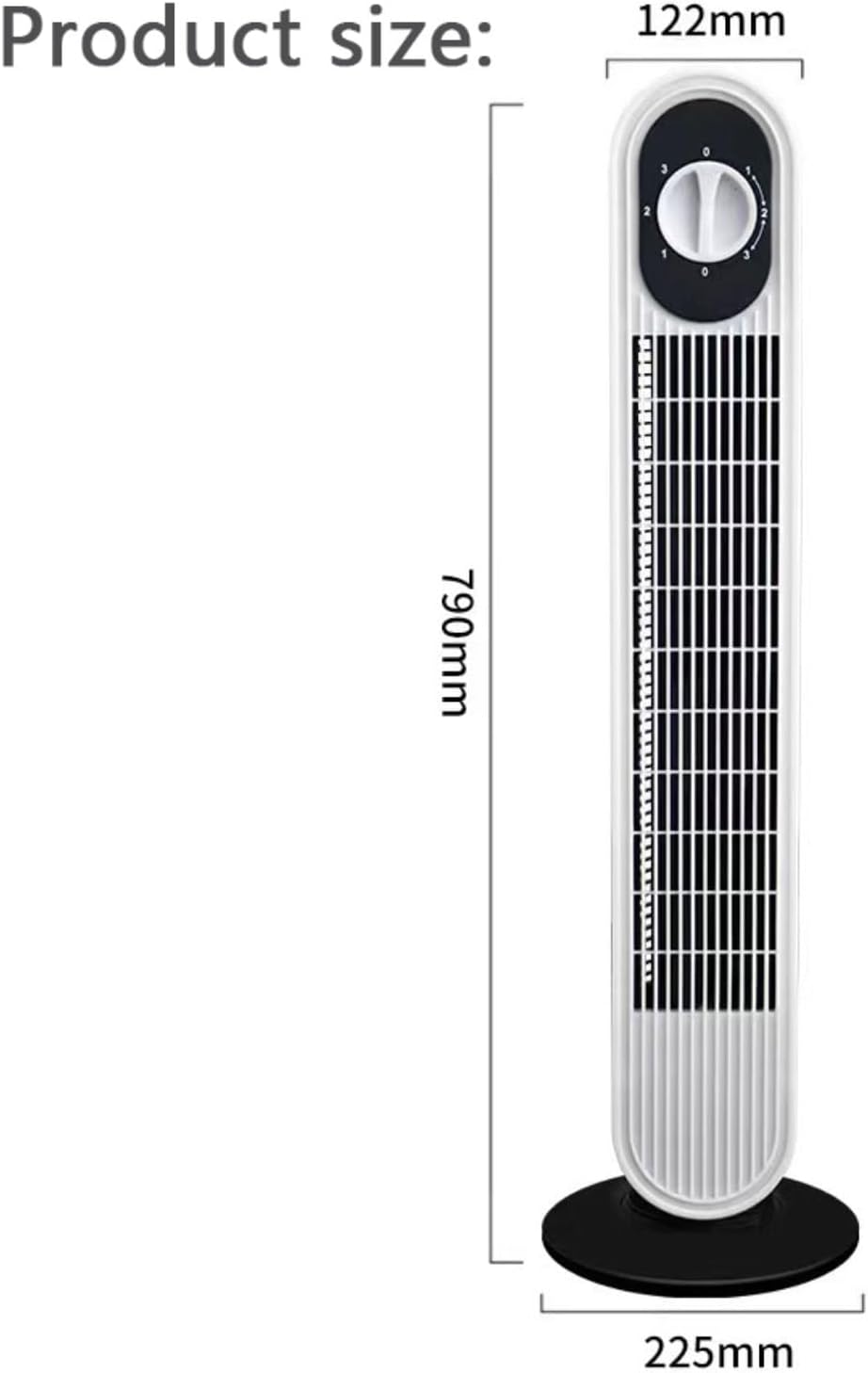 Ventilateur Portable De Tour Sans Lame Pour Chambre à Coucher, 26ft/s Circulateur D'air Silencieux Avec 80 Oscillation Et 3 Vitesses, Refroidisseur Debout Compact Pour Le Camping De Bureau, Conception