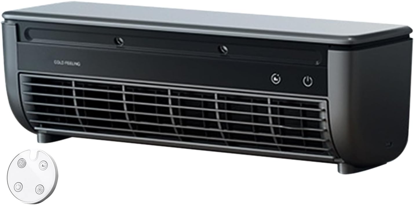 Générique Ventilateur Rafraîchisseur D'Air | Ventilateur D'Air Frais Pour Chambre à Coucher | Three-Speed Charge Sans Fil Gain De Place Pour Intérieur Extérieur Maison Caravane Salle De Sport