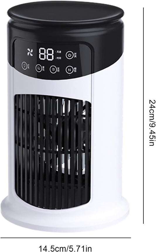 Personal Air Conditioner, Bed Cooling Fan, 6 Speed Adjustable Quiet Humidifier, Compact Space Saving, Energy Efficient Cooling Reliefs For Room, Studio, Kitchen, Bedroom, Desk, Indoor, Home, Garage
