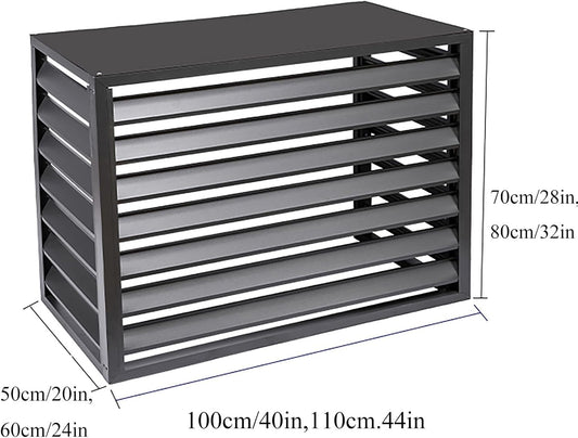 Couvertures En Aluminium Pour Unités Extérieures Résistantes Aux Intempéries Pour Climatiseur Et Pompe à Chaleur, Mini Housse Séparée, Protection Extérieure Durable, Compatible Avec Clôture D'intimité
