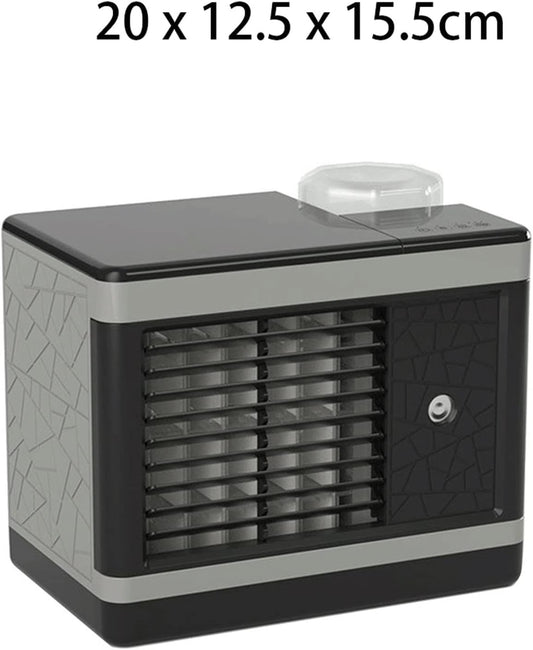 DieffematicKTY Climatiseur Mobile Portable Air Conditioner Mini Air Cooler Multi-Function Humidifier Purifier For Home Cooling Small Air Conditioner (Color : Grey Black)