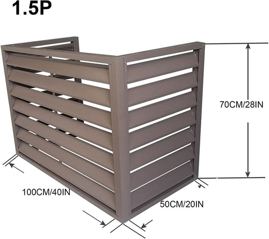 Housse De Protection Pour Climatiseur Extérieur – Housse De Protection Pour Unité De Climatisation Extérieure Résistante Aux Intempéries Avec Motif De Clôture élégant, Ajustement Universel Pour Tous