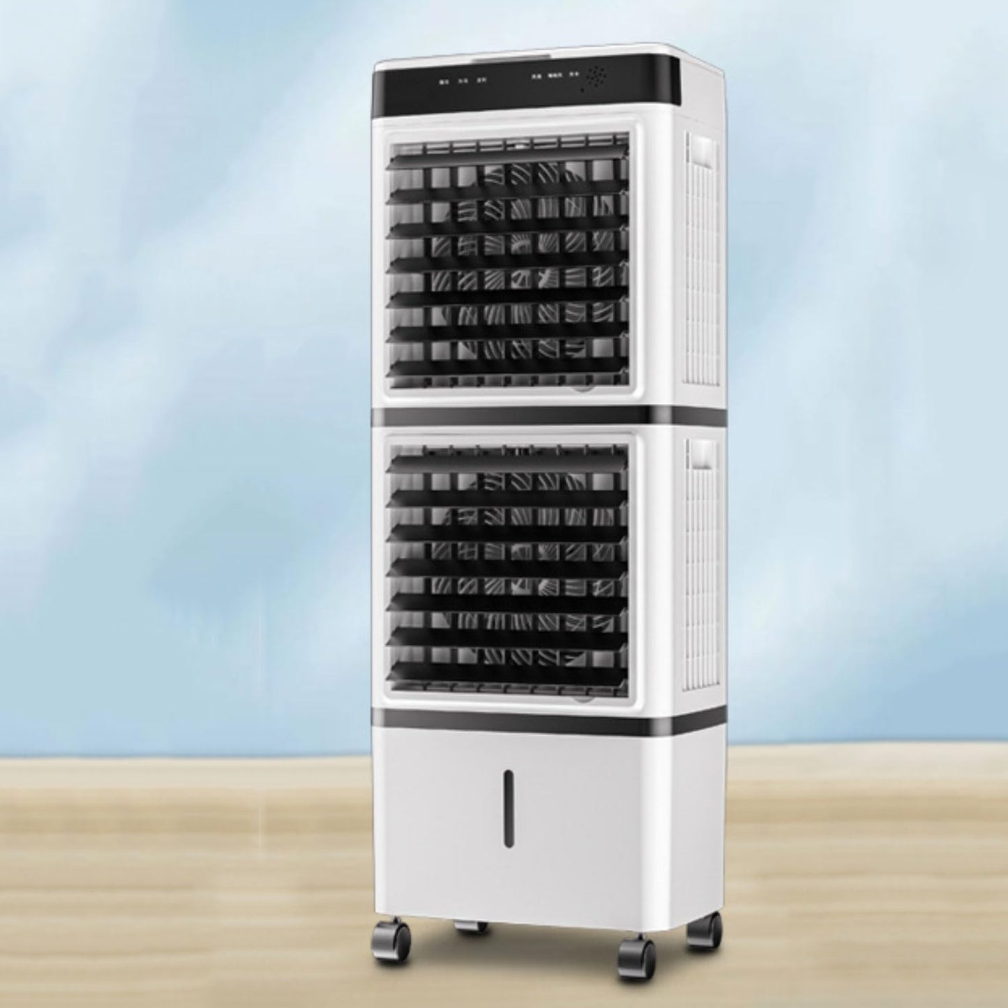 Climatiseur Mobile Portable Rafraîchisseur D’Air Mobile 14L Avec Eau Refroidisseur Par évaporation Oscillation 90° Télécommande Minuterie 12H Ventilateur Refroidisseur D'air Pour Appartement
