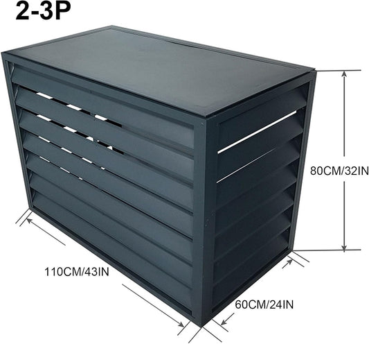 GENERIC Housse De Déflecteur De Climatiseur Pour Unités De Fenêtre - Anti-poussière Et Imperméable - Protection Extérieure Grise - Toit Plat Pour Une Utilisation En Intérieur Et En Extérieur.