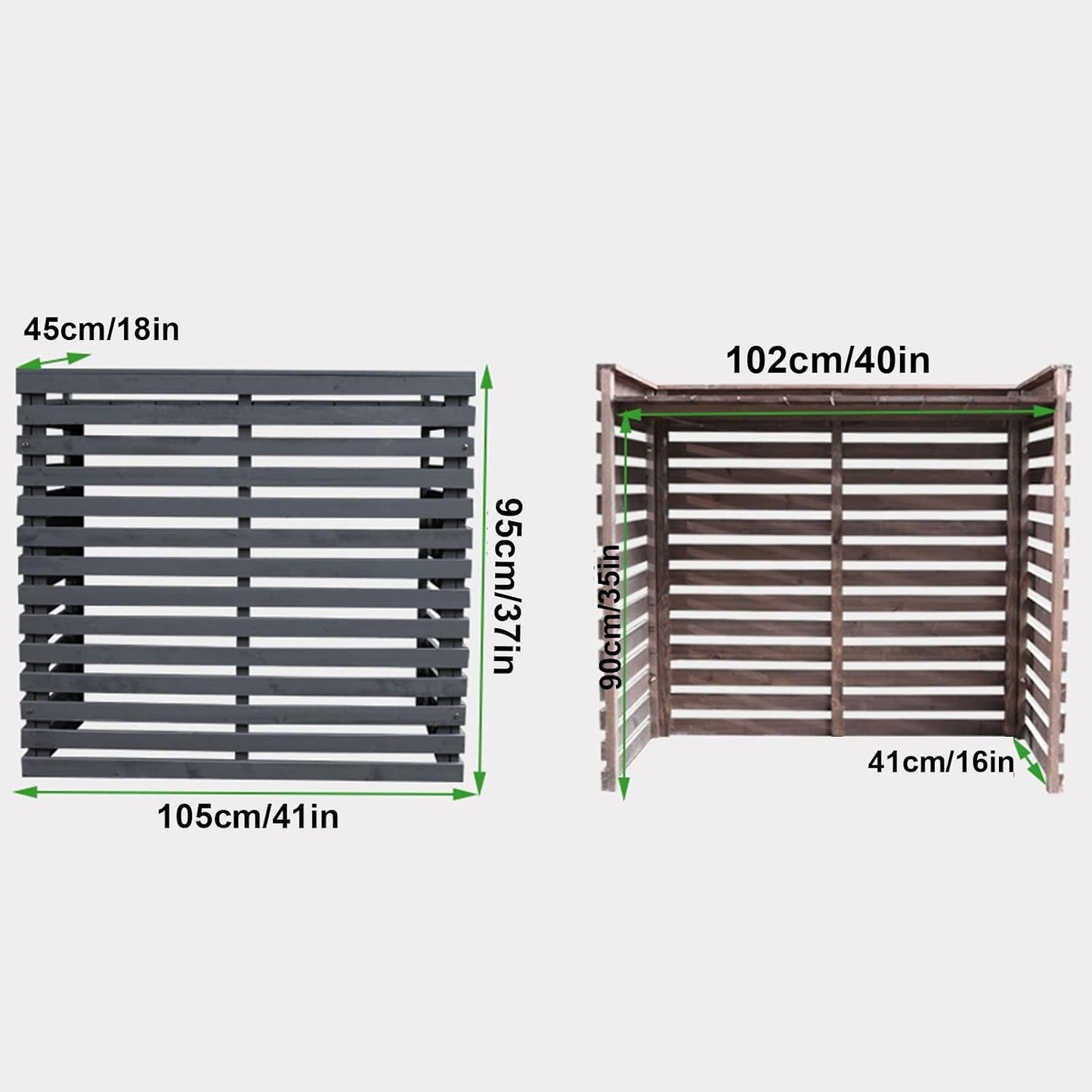 GENERIC Bonsai Design Housse En Bois Pour Climatiseur – Protection Pour Unité Extérieure | Cadre AC Polyvalent Pour Toutes Les Saisons | Design élégant Et Fonctionnel En Maille