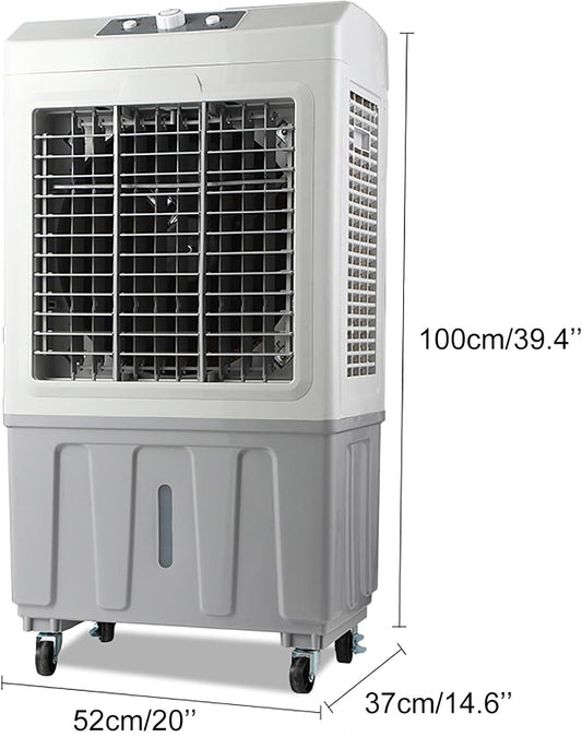 GENERIC Ventilateur De Refroidissement Par évaporation Industriel, Refroidisseur Mobile De Marais De 50L Avec 3 Vitesses, Volume D'air élevé Pour Les Usines, Entrepôts, Ateliers, Grands Espaces, Conception à