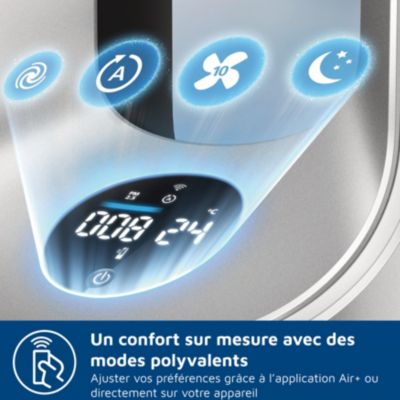 Purificateur D'air, Ventilateur, Chauffage PHILIPS AMF870/15 3-en-1 Série 8000, Jusqu’à 70 M², Gris