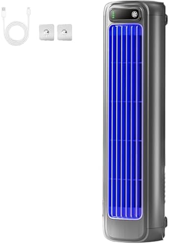  Ventilateur Compact De Climatisation Portable, Refroidisseur De Bureau Rechargeable USB Avec 3 Vitesses, Montage Mural Ultra Silencieux Ou Unité De Table AC Pour Bureau De Chambre à Coucher, Espace Gr