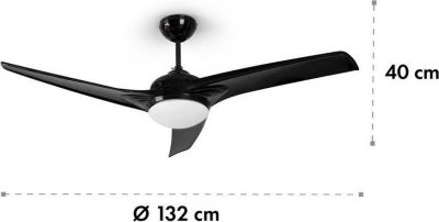  Ventilateur KLARSTEIN Figo - 2 En 1 - 55W - Noir