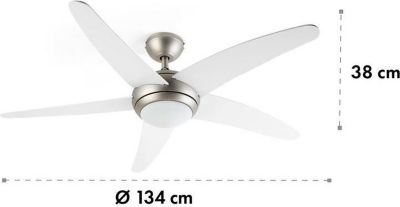  Ventilateur KLARSTEIN Bolero - 2 En 1 - 55W - Blanc