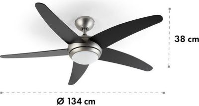 Ventilateur KLARSTEIN Bolero - 2 En 1 - 55W - Noir Reconditionné