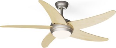  Ventilateur Plafonnier KLARSTEIN Bolero 2en1 132cm 55W Avec LED App Bois