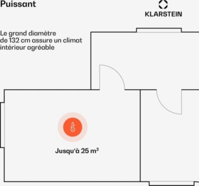  Ventilateur Plafonnier KLARSTEIN Bolero 2en1 132cm 55W Avec LED App Bois