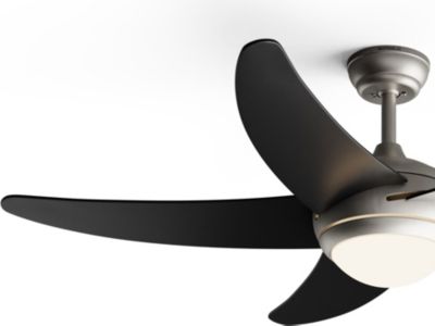  Ventilateur Plafonnier KLARSTEIN Bolero 2en1 132 Cm 55 W App 47 DB Noir