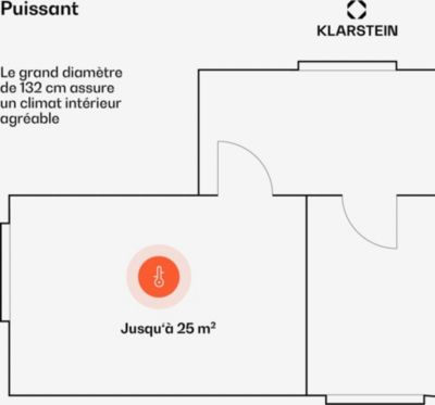  Ventilateur Plafonnier KLARSTEIN FijiFlow 2en1 132cm 80W LED App Bois