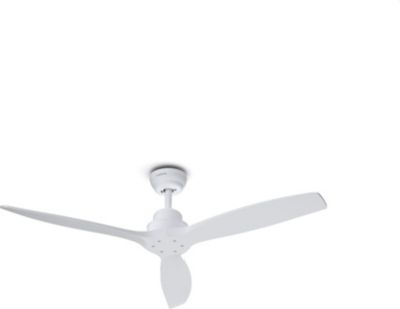  Ventilateur Plafonnier KLARSTEIN Santa Elena Plafond 132cm 40W Bois Blanc