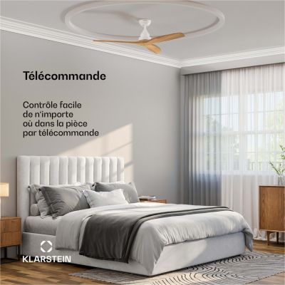  Ventilateur KLARSTEIN Santa Elena 132cm 35W Silencieux Bois
