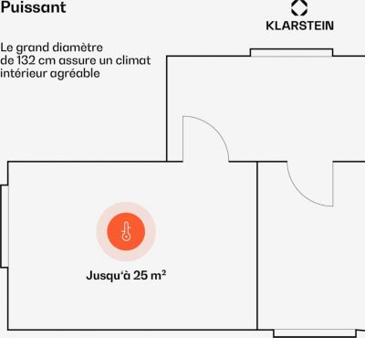  Ventilateur KLARSTEIN El Paso 132cm 35W Silencieux Bois