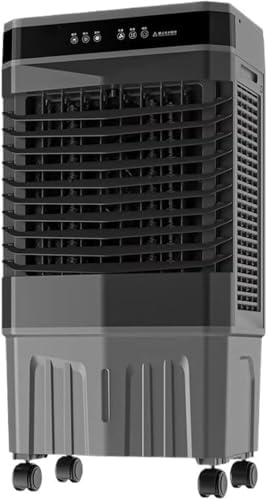 GENERIC Refroidisseur D'air évaporatif Portable Avec Télécommande, Ventilateur De Refroidissement à 3 Vitesses Pour Une Utilisation Intérieure, Fonctionnement Silencieux, Mobilité Facile Avec Roues, Idéal Pou