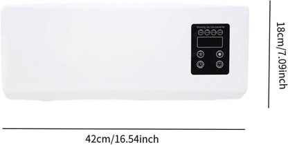  Mini-rédacteur Mural Avec Fonction De Chauffage Et De Refroidissement, Solution De Flux D'air Compact Pour La Chambre à Coucher Et Le Bureau, Y Compris La Télécommande Et La Minuterie, Conception Peu