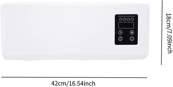 Mini-rédacteur Mural Avec Fonction De Chauffage Et De Refroidissement, Solution De Flux D'air Compact Pour La Chambre à Coucher Et Le Bureau, Y Compris La Télécommande Et La Minuterie, Conception Peu