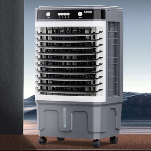GENERIC Refroidisseur évaporatif Portable Avec Grand Réservoir, Télécommande, 12H Minuterie, 3 Vitesses, 120 Oscillation, Boîte à Glace, Ventilateur Silencieux Pour Le Bureau à Domicile