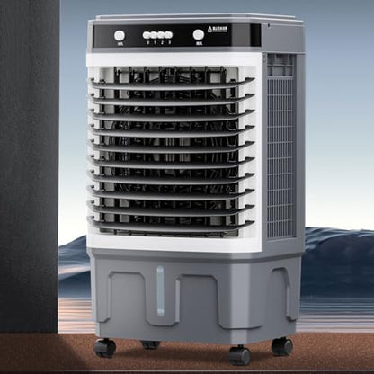 GENERIC Refroidisseur évaporatif Portable Avec Grand Réservoir, Télécommande, 12H Minuterie, 3 Vitesses, 120 Oscillation, Boîte à Glace, Ventilateur Silencieux Pour Le Bureau à Domicile