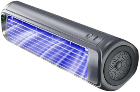 Ventilateur De Tour Sans Lame Rechargeable USB Avec Refroidissement Par évaporation, Refroidisseur D'air Personnel Portable Pour Le Support De Bureau Et De Mur, Opération Silencieuse De 3 Vitesses, Ba