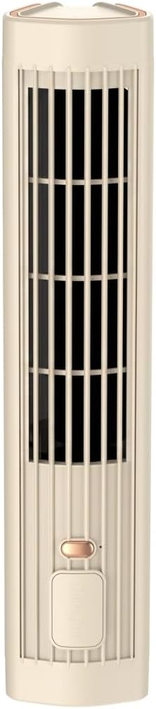  Climatiseur à Chargement Sans Fil, Ventilateur De Refroidissement Portable 2 En 1 Silencieux Avec 3 Vitesses, Climatiseur Rechargeable Par USB Pour Chambre à Coucher, Bureau, Maison, 30, 5 Cm, Marron