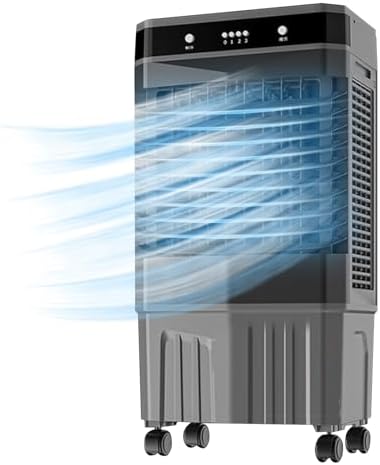 GENERIC Refroidisseur D'air évitif Portable, Réservoir De 10.5Gal Avec Glace, Ventilateur Oscillant Pour Le Bureau à Domicile, Unité Refroidie De Marais Efficace énergétique Avec Roues, Solut De Refroidisseme