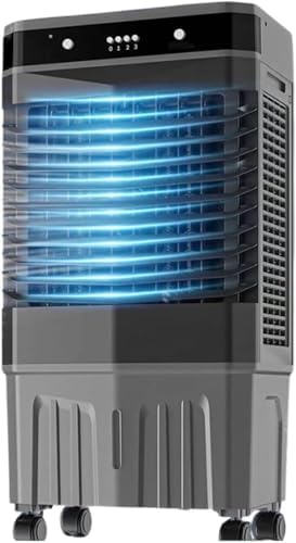 GENERIC Refroidisseur D'air évaporatif Portable Avec Télécommande, Ventilateur De Refroidissement à 3 Vitesses Pour Une Utilisation Intérieure, Fonctionnement Silencieux, Mobilité Facile Avec Roues, Idéal Pou