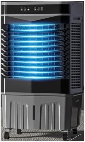 GENERIC Refroidisseur D'évaporation Portable 120 Ventilateur Oscillant Avec Packs De Glace 3 Vitesses 12H Minuteur Humidificateur Pour Patio Extérieur Intérieur Garage Faible Bruit