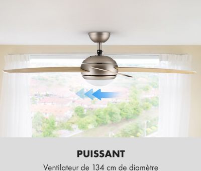  Ventilateur KLARSTEIN Bolero - 2 En 1 - 55W - Erable