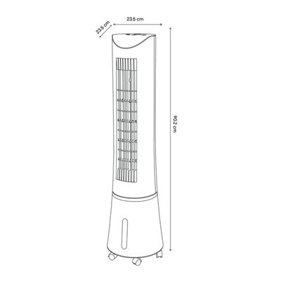  Rafraîchisseur D'air Oscillant Avec Timer 9h - Blanc