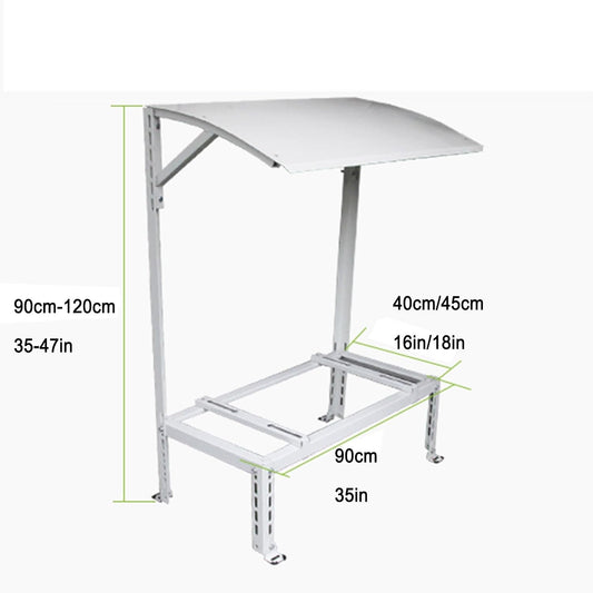  Support Climatiseur Exterieur Avec Auvent, Support De Montage Pour Climatiseur, Capacité De Charge Jusqu'à 200 Kg, Pour Clim Split Et Pompes à Chaleur