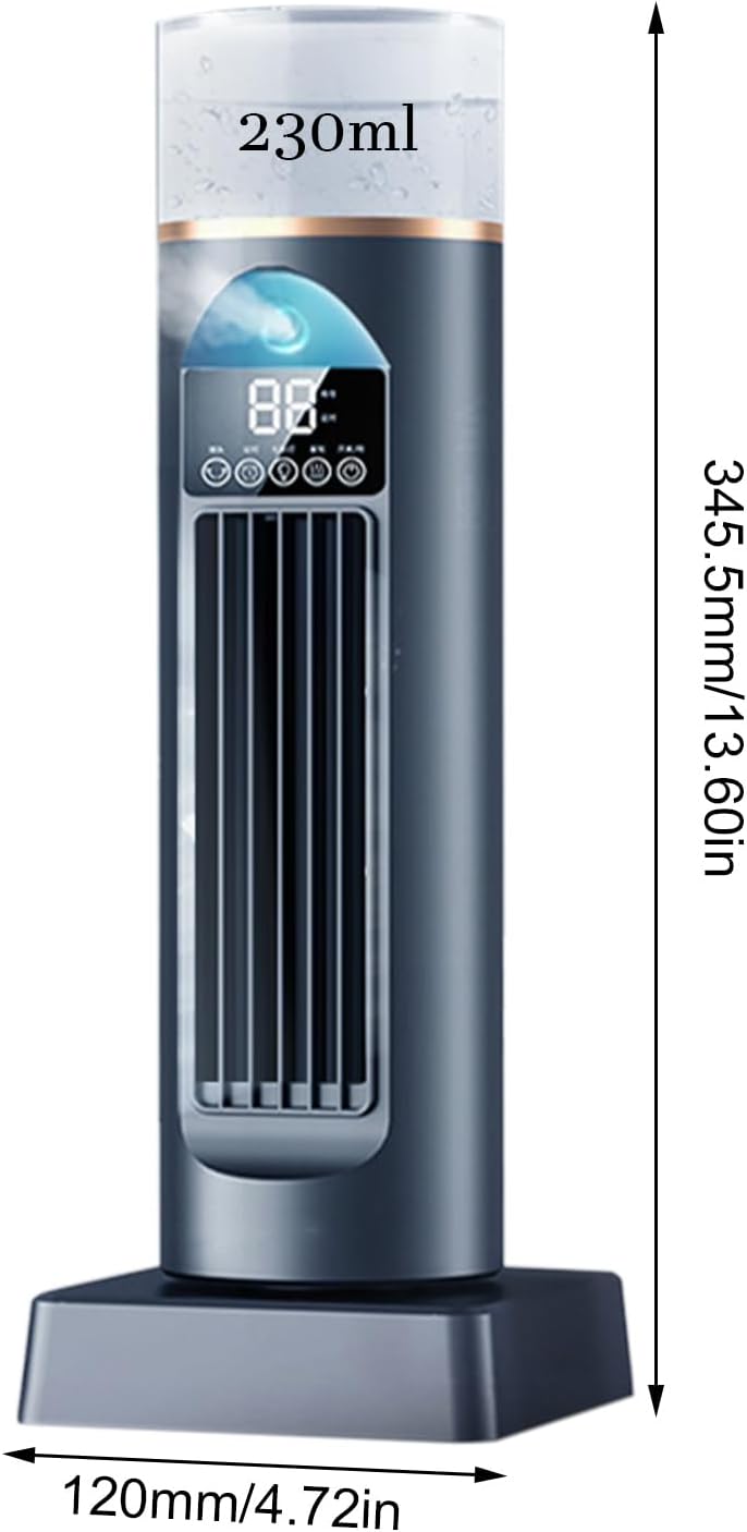  Turm - Climatiseur AC - Ventilateur à Air Froid - Climatiseur Personnel AC - Refroidisseur Oscillant Silencieux Sans Lame Avec Télécommande Et Réservoir D'eau - 6 Humidificateurs De Vitesse Pour