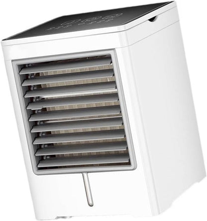  Climatiseur Portable, Réservoir D'eau De 470 Ml, 3 Vitesses De Vent, 3 Minuteries, Contrôle Tactile, Refroidissement Par évaporation, Mini Climatiseur Personnel Avec Alimentation USB,