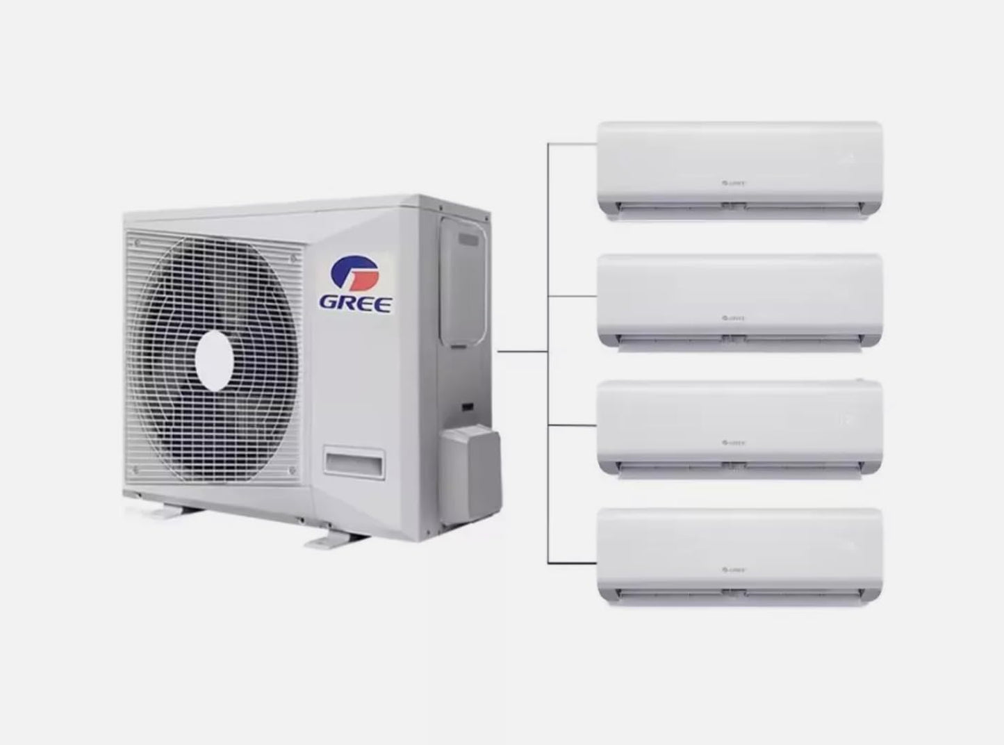 GENERIC Onduleur Solaire 42000BTU Multi 24k Zones Split Climatiseur Et Chauffage – 2 Zones