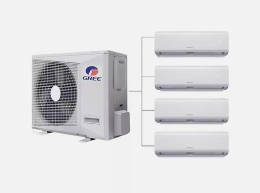GENERIC Onduleur Solaire 42000BTU Multi 24k Zones Split Climatiseur Et Chauffage – 2 Zones
