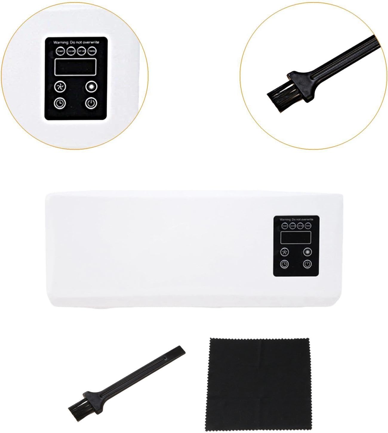 Mini-rédacteur Mural Avec Fonction De Chauffage Et De Refroidissement, Solution De Flux D'air Compact Pour La Chambre à Coucher Et Le Bureau, Y Compris La Télécommande Et La Minuterie, Conception Peu