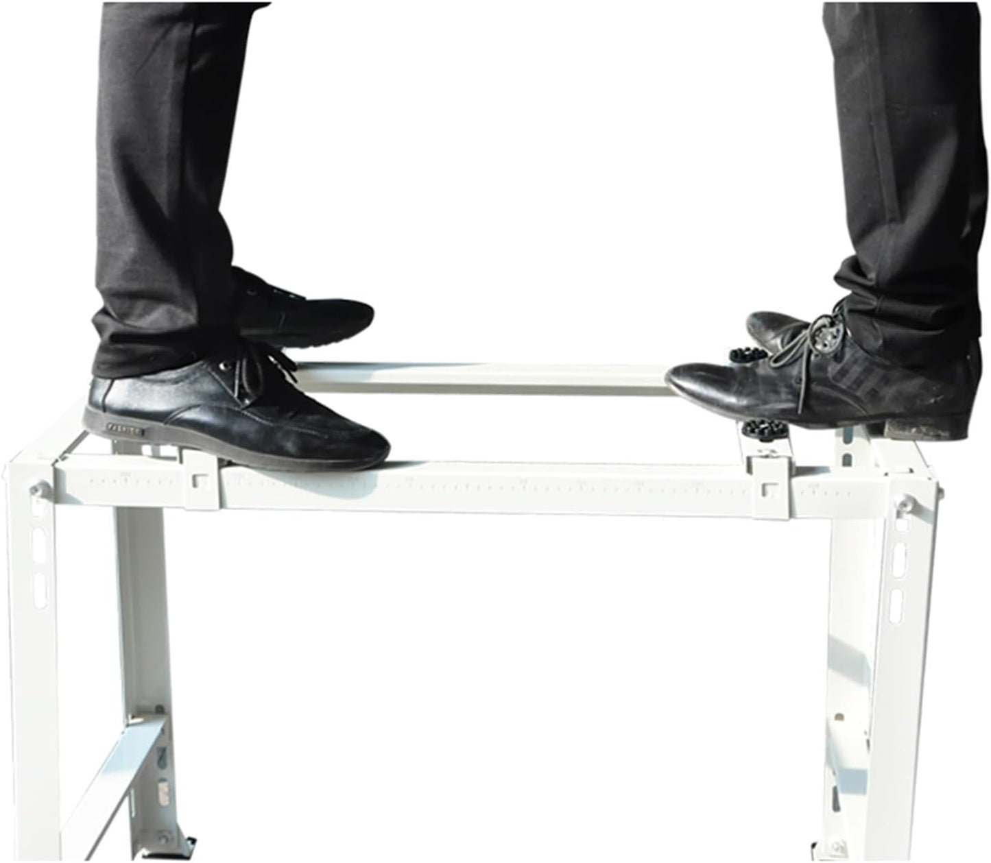  Support Universel AC – Support De Montage Pour Climatiseur Sans Perçage, Capacité De Charge De 204 Kg Avec Système De Nivellement Compatible Avec Les Pompes à Chaleur Et AC Sans Conduit.