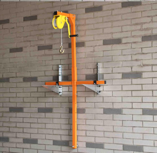 GENERIC Outil De Levage De Climatiseur, Support De Montage Extérieur AC Avec Installation Autobloquante Et Treuil Manuel Pour Une Installation Facile Et Un Soutien Sûr