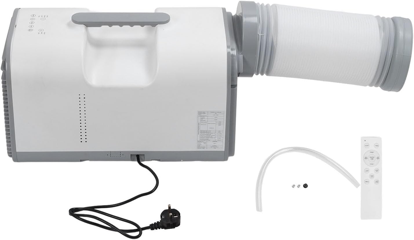  Jeffergarden Climatiseur Portable 4095 BTU, Petite Unité De Refroidissement 420 W Avec Déshumidificateur, Télécommande Pour Tente, Camping, Camping-car, Camion, Espace De 120 M² (Prise UE 220V)