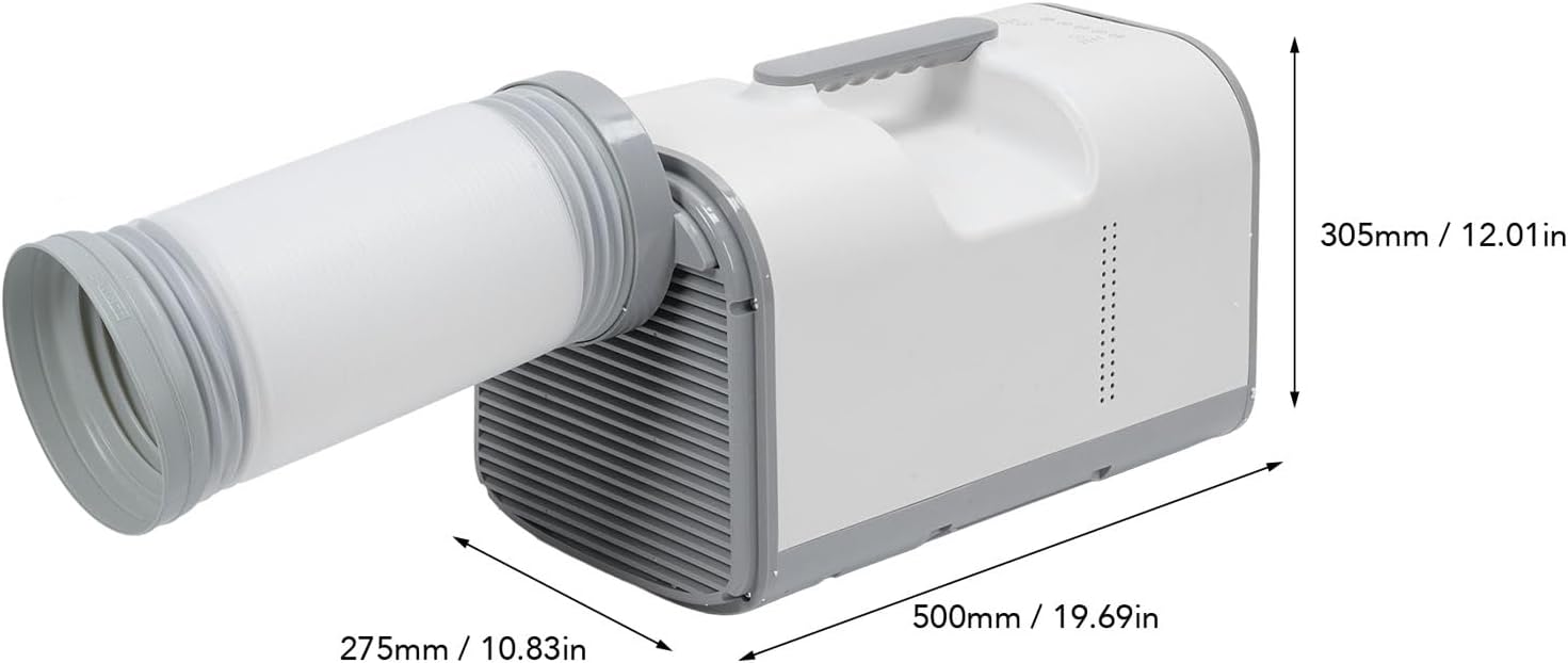  Jeffergarden Climatiseur Portable 4095 BTU, Petite Unité De Refroidissement 420 W Avec Déshumidificateur, Télécommande Pour Tente, Camping, Camping-car, Camion, Espace De 120 M² (Prise UE 220V)