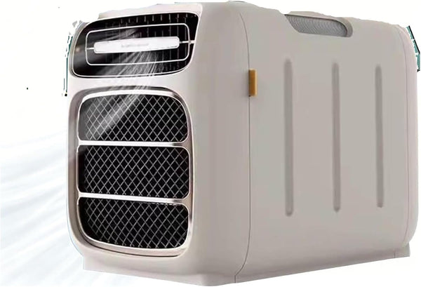  Climatisation Portable Pour Tente Et Camping-car, Auto-drainant Et Silencieux (<42dB), Télécommande, Fonctionnement Tactile, 3 Modes, 420W, Refroidisseur De Chambre Compact Sans Connexion De Fenêtre P