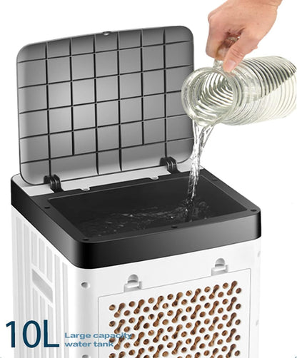 GENERIC Climatiseur Portable Sans Tuyau 10L Réservoir D'eau 3-en-1 Refroidisseur De Pièce Avec 60 Degrés Swing Vitesses Réglables Fonctionnement Silencieux Pour La Chambre à Coucher Bureau Énergie Conception