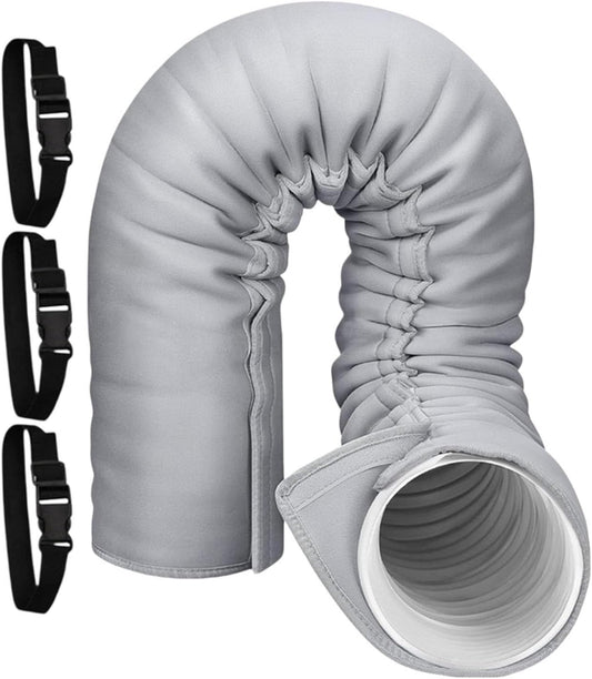  Portable Air Conditioner Hose Insulation Portable Insulated Cover, 3 Straps | Air Conditioners Insulated Hose Wrap For Winter Outdoor Indoor Casement Garage Rv Room Wall Window House Apartment