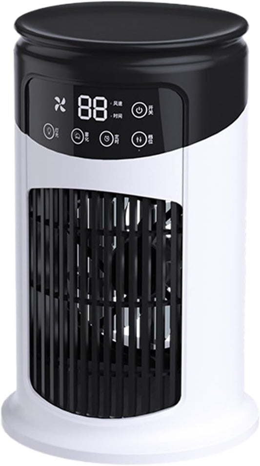  Personal Air Conditioner, Bed Cooling Fan, 6 Speed Adjustable Quiet Humidifier, Compact Space Saving, Energy Efficient Cooling Reliefs For Room, Studio, Kitchen, Bedroom, Desk, Indoor, Home, Garage