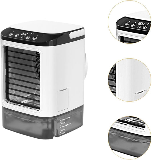  Colcolo Climatiseur Portable Personnel, Petit Ventilateur Refroidissement Réglable à 3 Pour Bureau Ou Chambre, Sans Brume